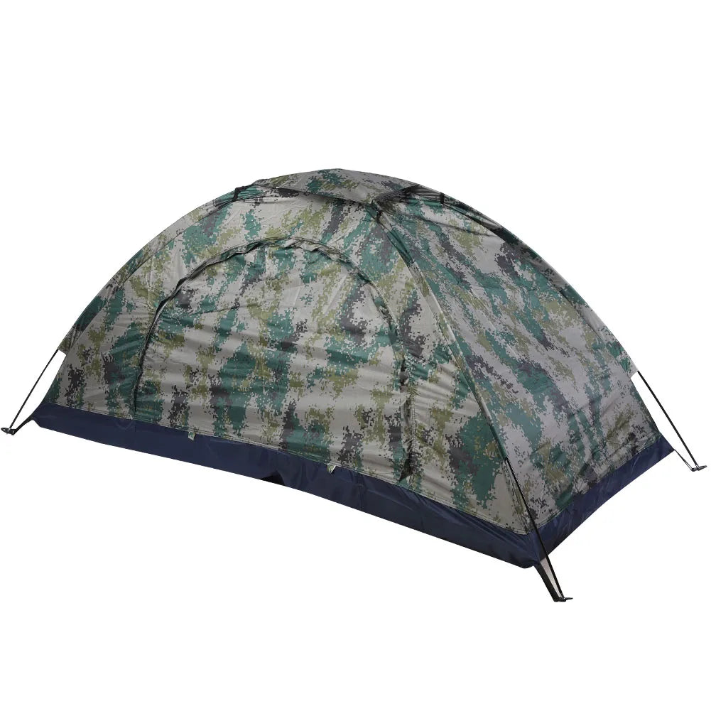 Camouflage Single-Person Windproof Camping & Fishing Tent – Outdoor Leisure Shelter